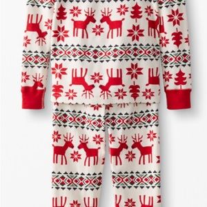 Hanna Andersson 160 Dear Deer Long John Pajama Set
